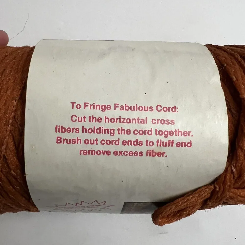Fabulous Cord 6mm 82 Yards Crochet Knit Knotting Weaving Macrame Rust Orange